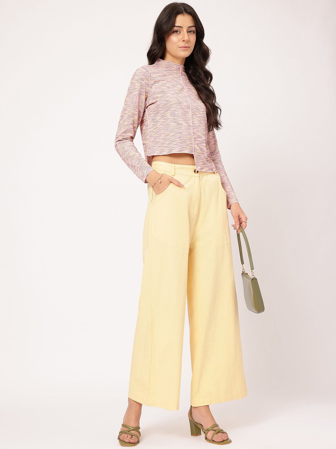 DressBerry Nomadic Knits Upturn Stitch Asymmetric Hem Top