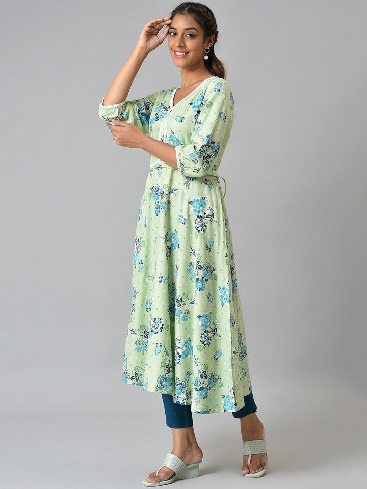Aurelia Floral Printed Liva Kurta