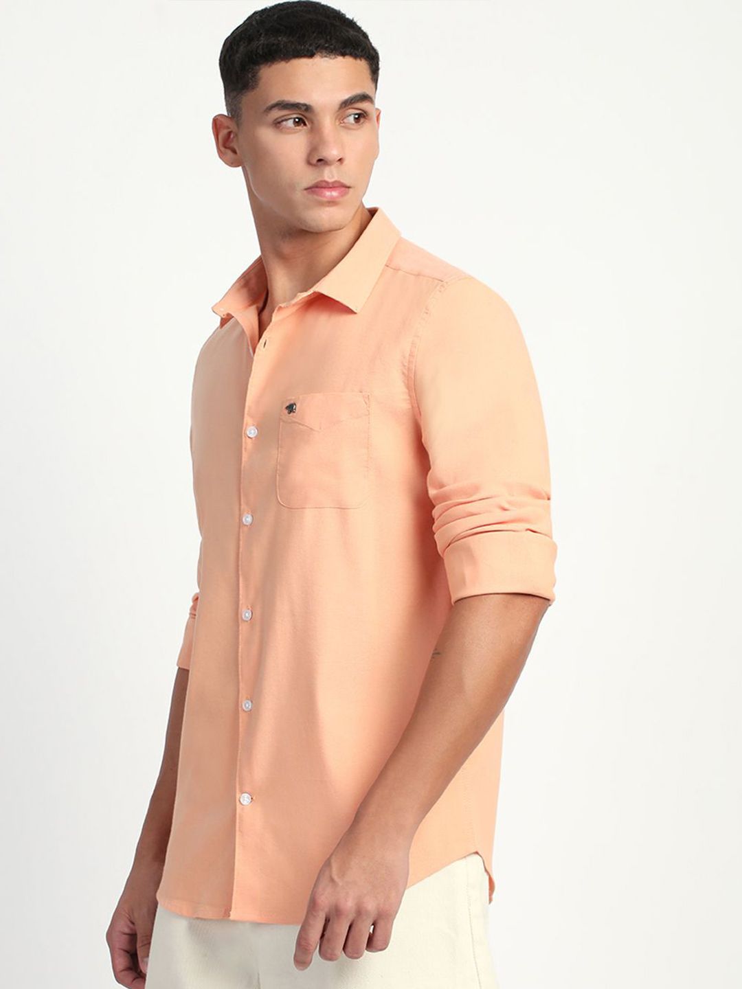 THE BEAR HOUSE Men Solid Slim Fit Casual Shirt