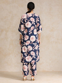 Varanga Women Floral Printed Regular Pure Cotton Kurta with Trousers