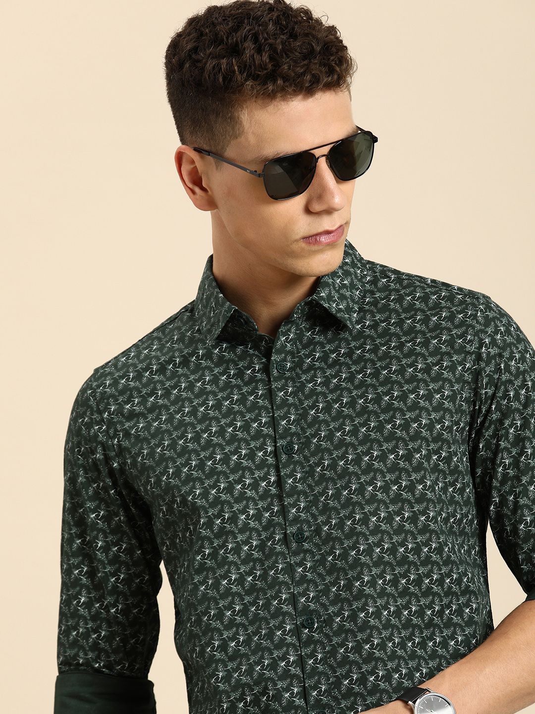 Being Human Pure Cotton Floral Printed Casual Shirt