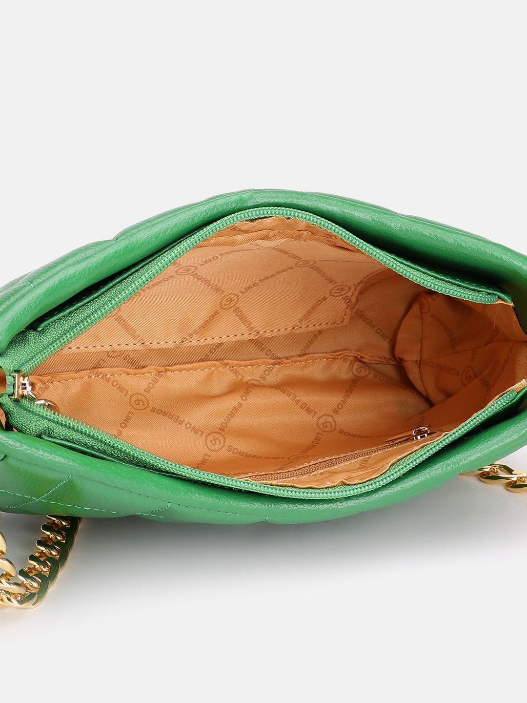 Lino Perros Structured Baguette Bag with Quilted Detail