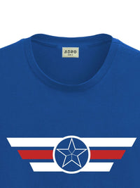 ADRO Men Printed Raw Edge T-shirt