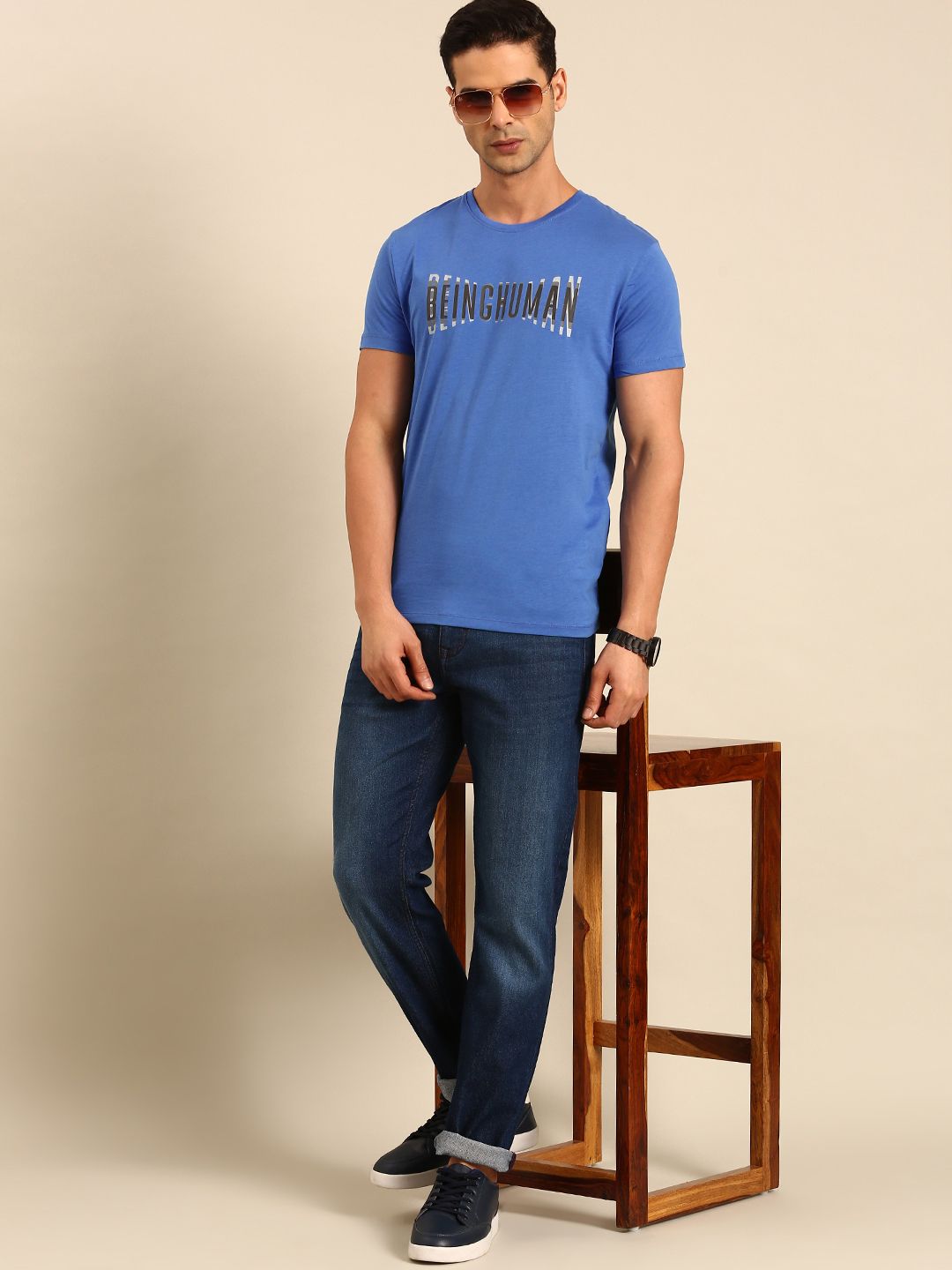 Being Human Pure Cotton Brand Logo Printed Casual T-shirt