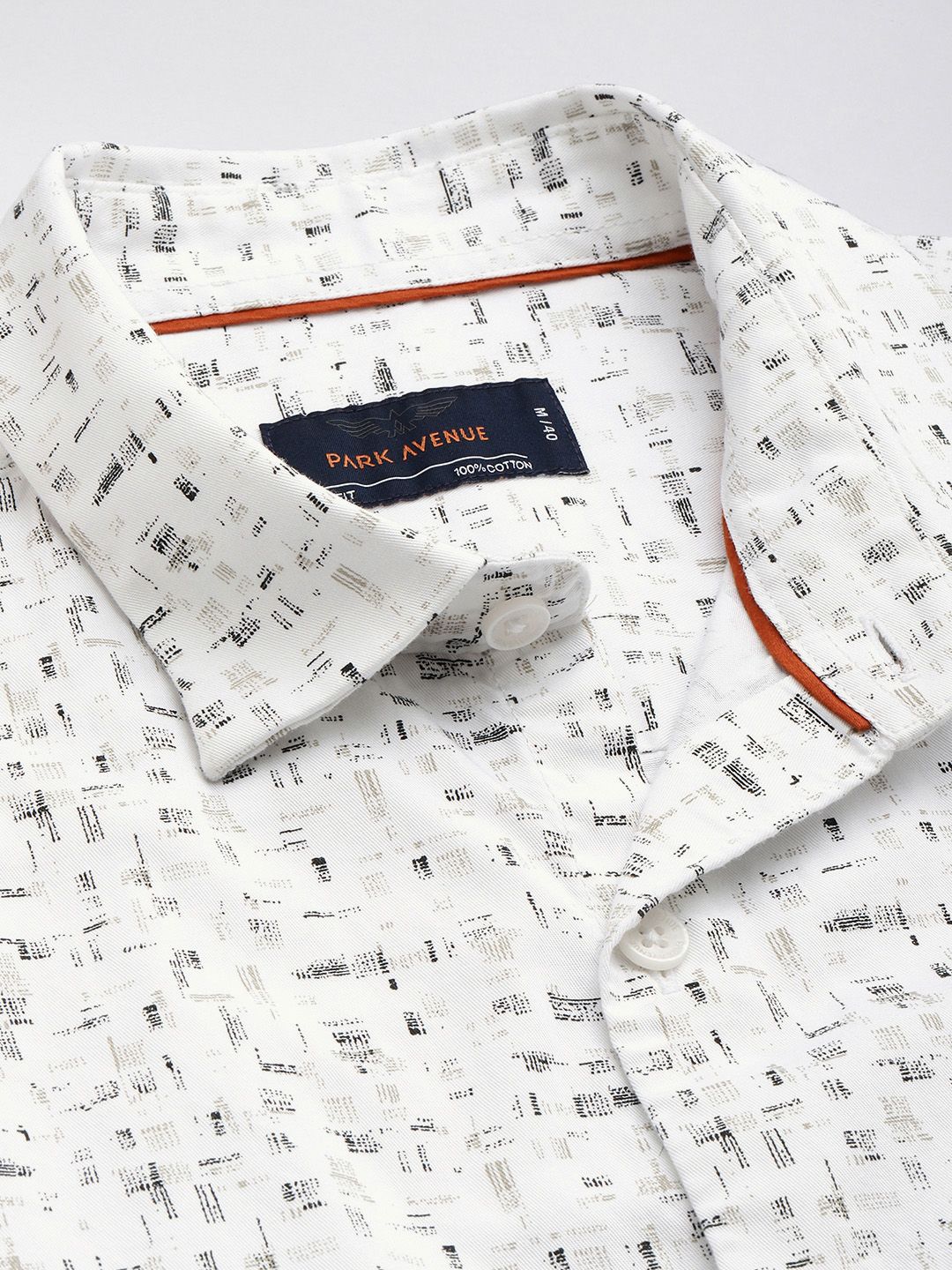 Park Avenue Pure Cotton Slim Fit Abstract Printed Casual Shirt