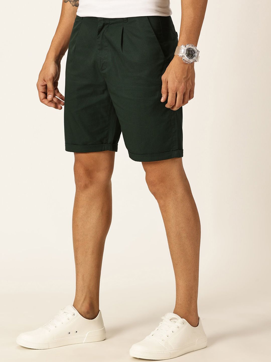 Thomas Scott Men Mid-Rise Pure Cotton Chino Shorts