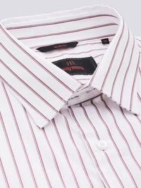 Raymond Men Slim Fit Pure Cotton Striped Formal Shirt