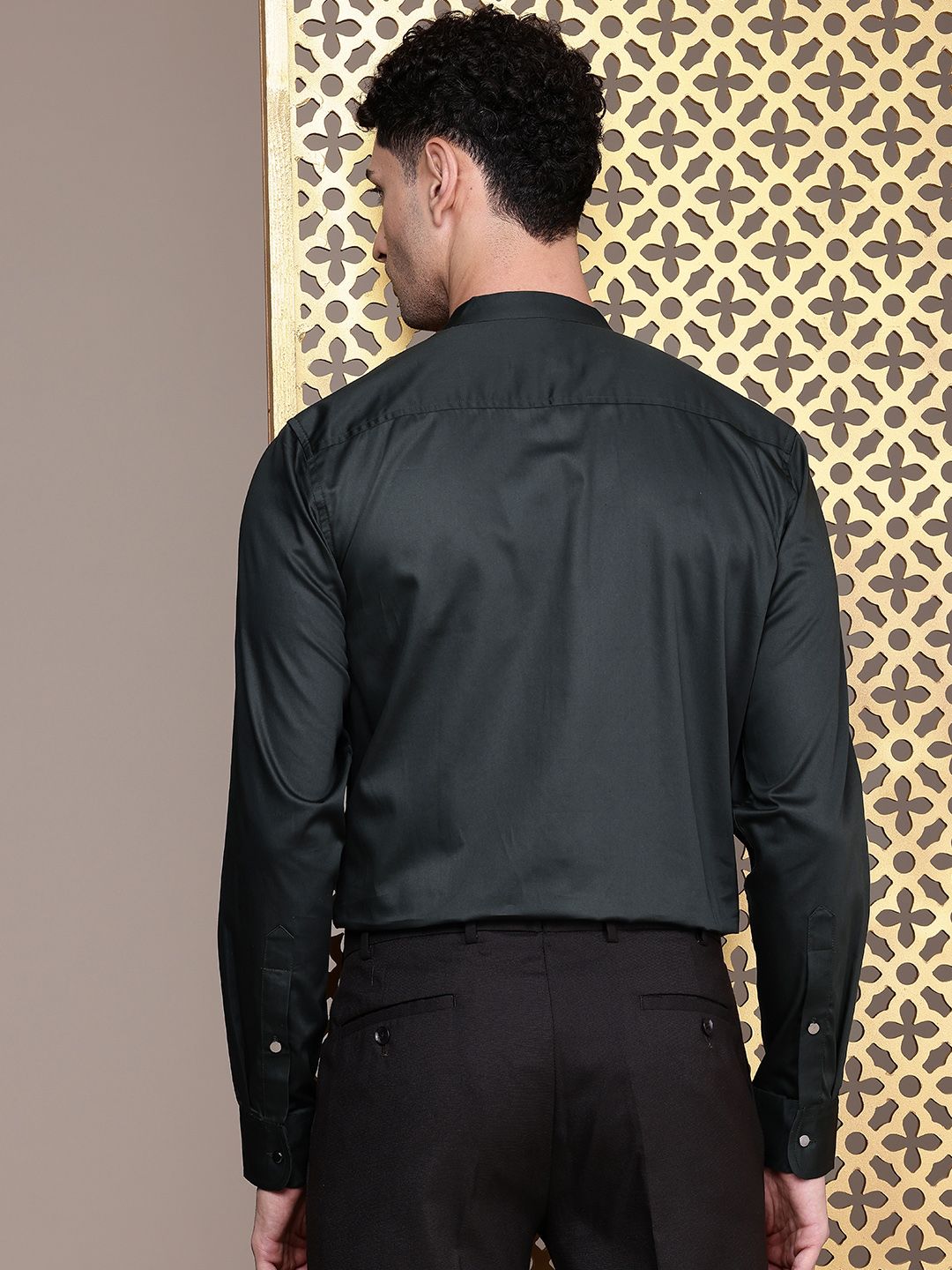 House of Pataudi Pure Cotton Embellished Party Shirt