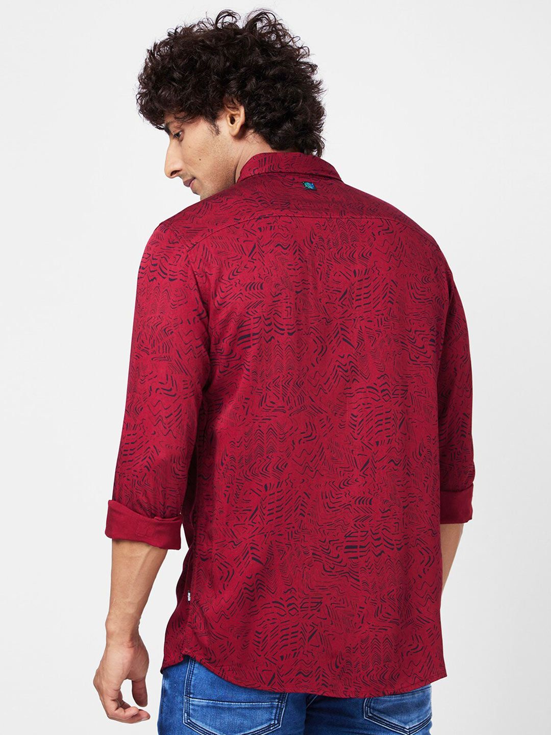 SPYKAR Slim Fit Abstract Printed Opaque Casual Shirt