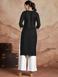 KALINI Chikankari Embroidered Straight Kurta