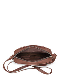ZOUK Black Floral Printed Structured Sling Bag