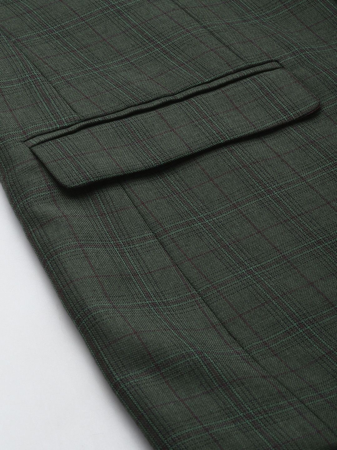 Raymond Contemporary Fit Checked Notched Lapel Single-Breasted 2 Piece Formal Suits