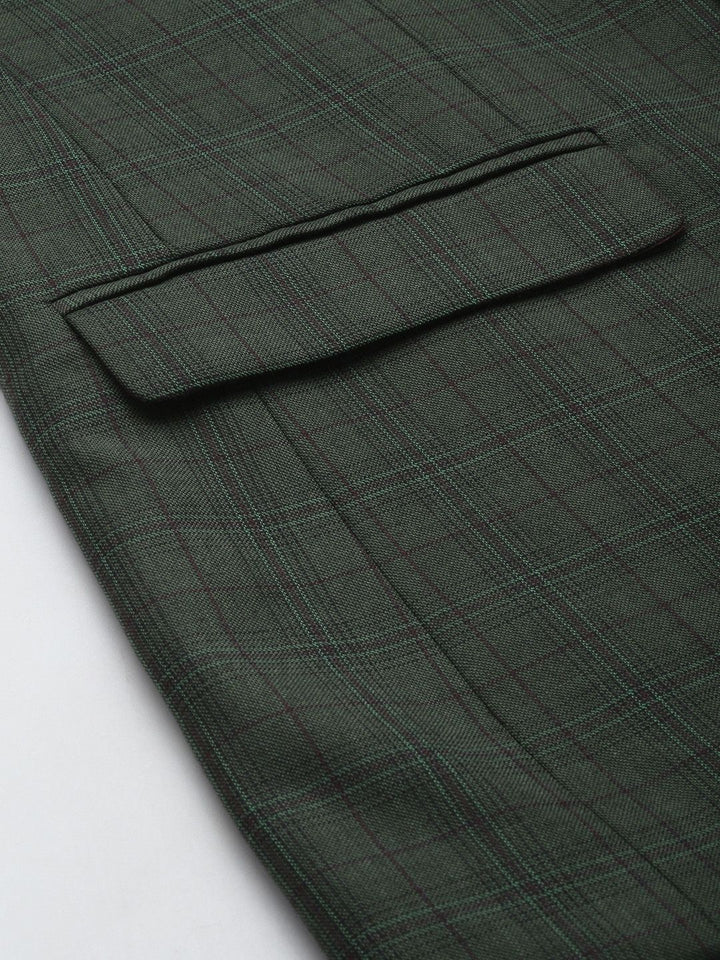 Raymond Contemporary Fit Checked Notched Lapel Single-Breasted 2 Piece Formal Suits