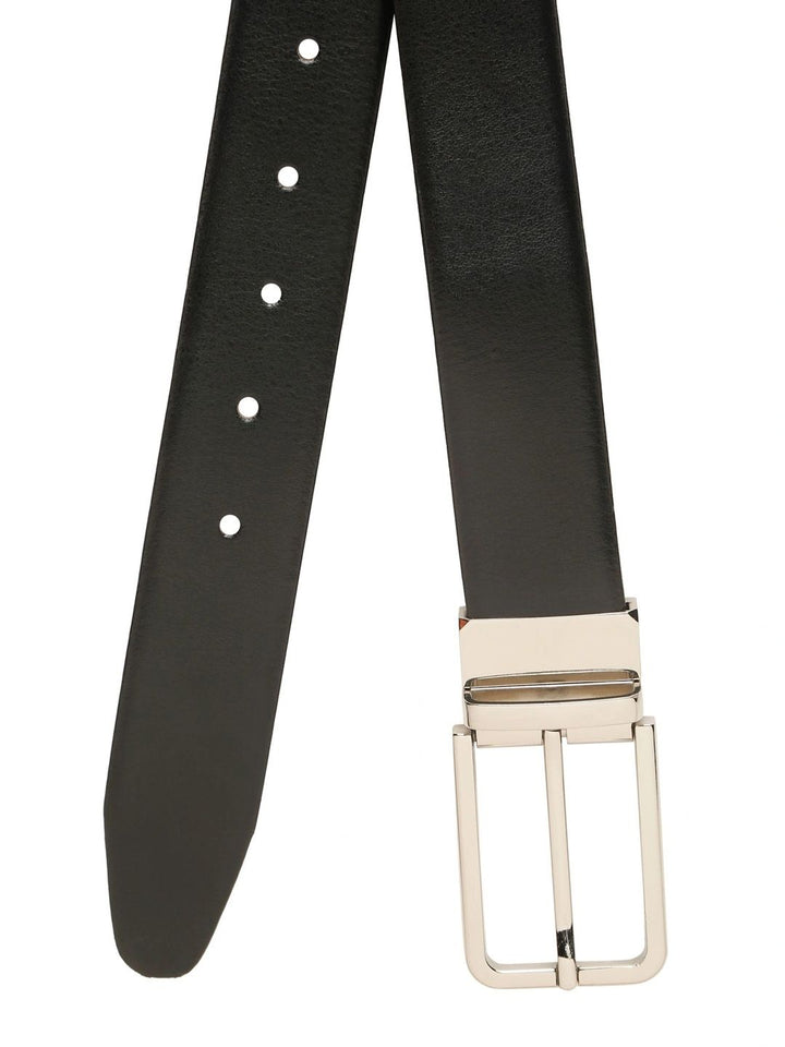 Teakwood Leathers Men Textured Leather Reversible Belt