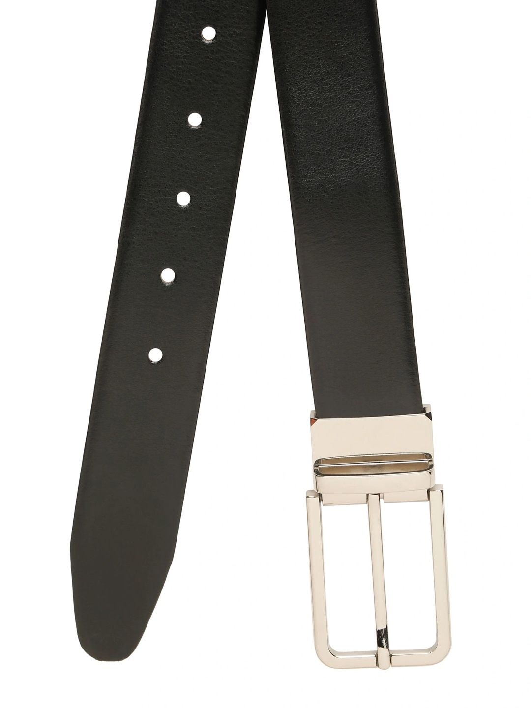 Teakwood Leathers Men Textured Leather Reversible Belt