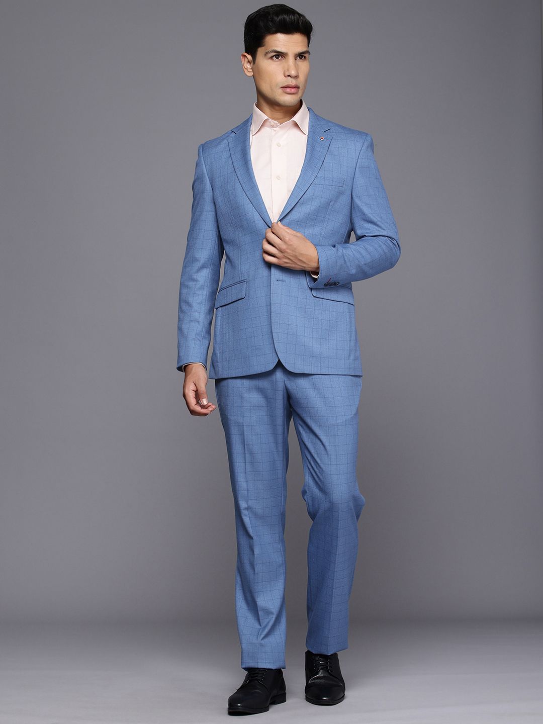 Raymond Single Breasted Checked 2-Peice Formal Suit