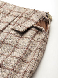all about you Checked Single-Breasted Blazer & Skirt Set