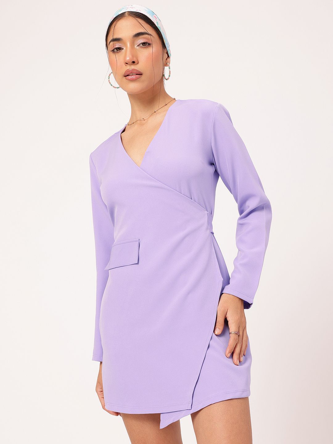 DressBerry Stylish Bossy-Babe Wrap Mini Dress