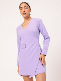 DressBerry Stylish Bossy-Babe Wrap Mini Dress