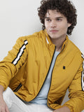 The Indian Garage Co Men Mustard Yellow Solid Bomber Jacket
