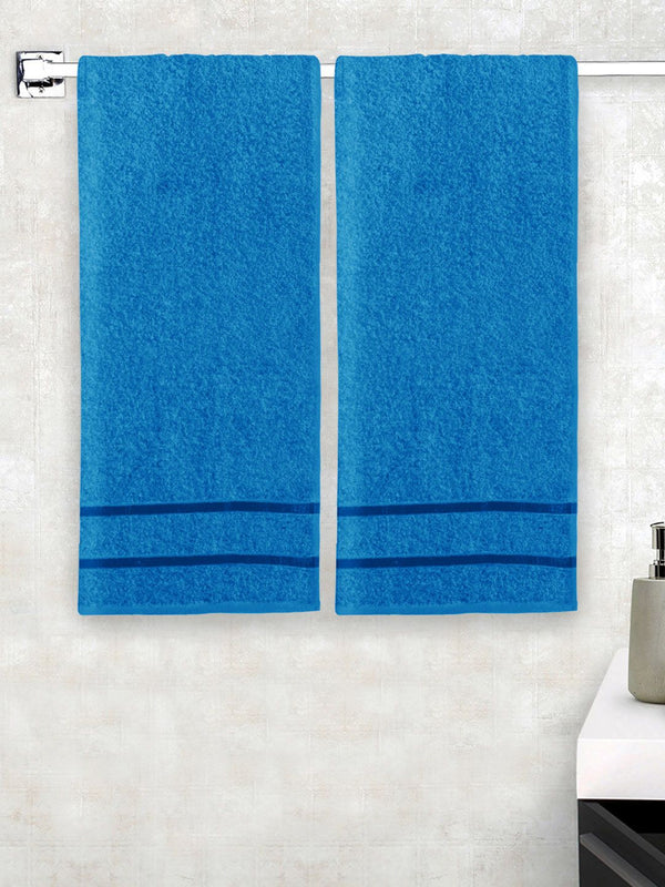 Story@home Blue Set of 2 Cotton 450 GSM Bath Towels