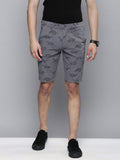 The Indian Garage Co Men Grey Animal Printed Slim Fit Regular Shorts