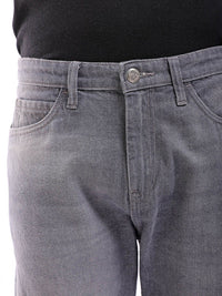 The Indian Garage Co Men Straight Fit No Fade Low Distress Cotton Jeans