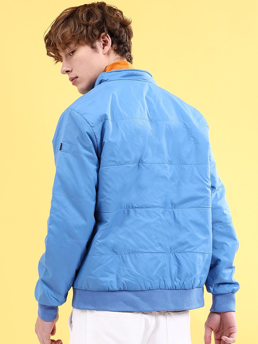 The Indian Garage Co Men Solid Regular Fit Bomber Jacket