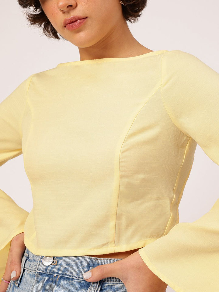 DressBerry Pastel Play Tie-Up Open Back Top