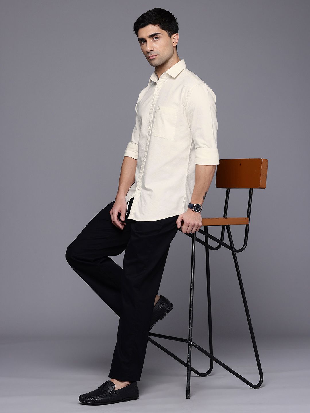 Raymond Slim Fit Pure Cotton Casual Shirt