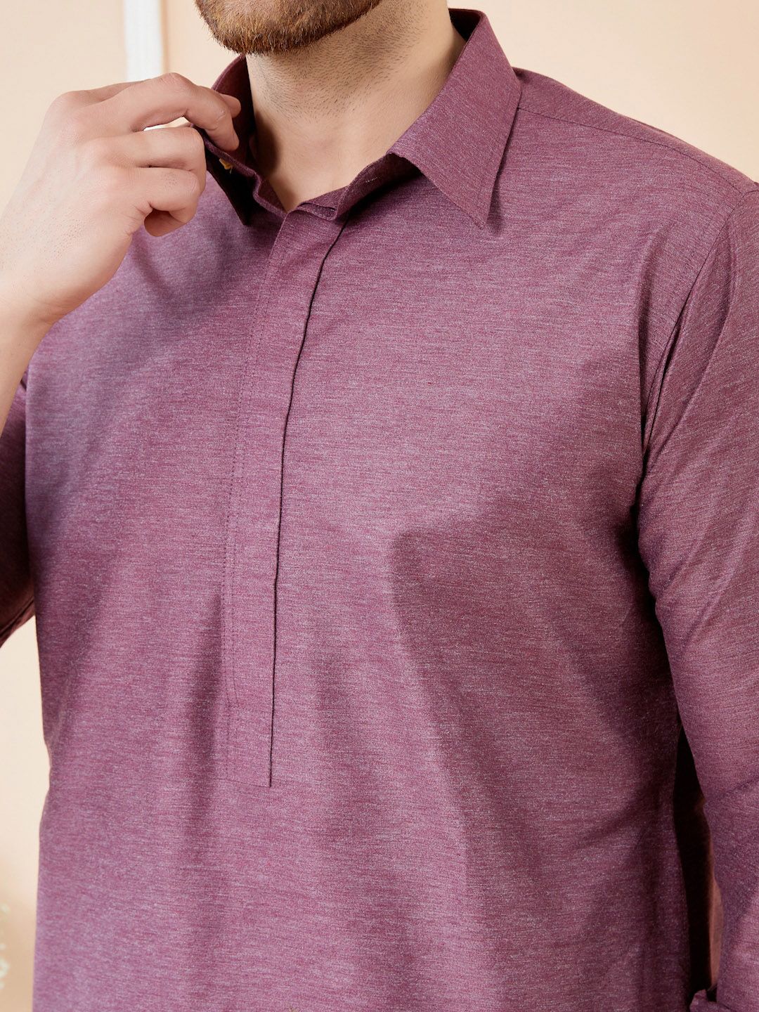 See Designs Shirt Collar Cotton Pathani Kurta