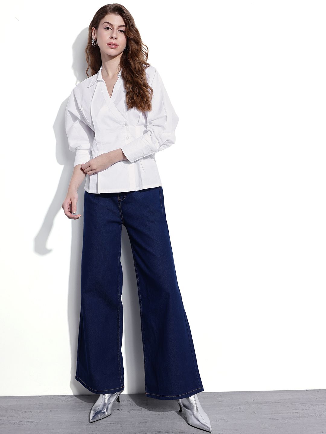 DressBerry Double Breasted CorpCore Classics Shirt Style Top