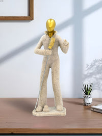 Cortina Sandstone Musical Instrument Off White Living Room Medium Showpiece - 6.3 inci