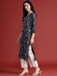Anouk Floral Printed Straight Kurta