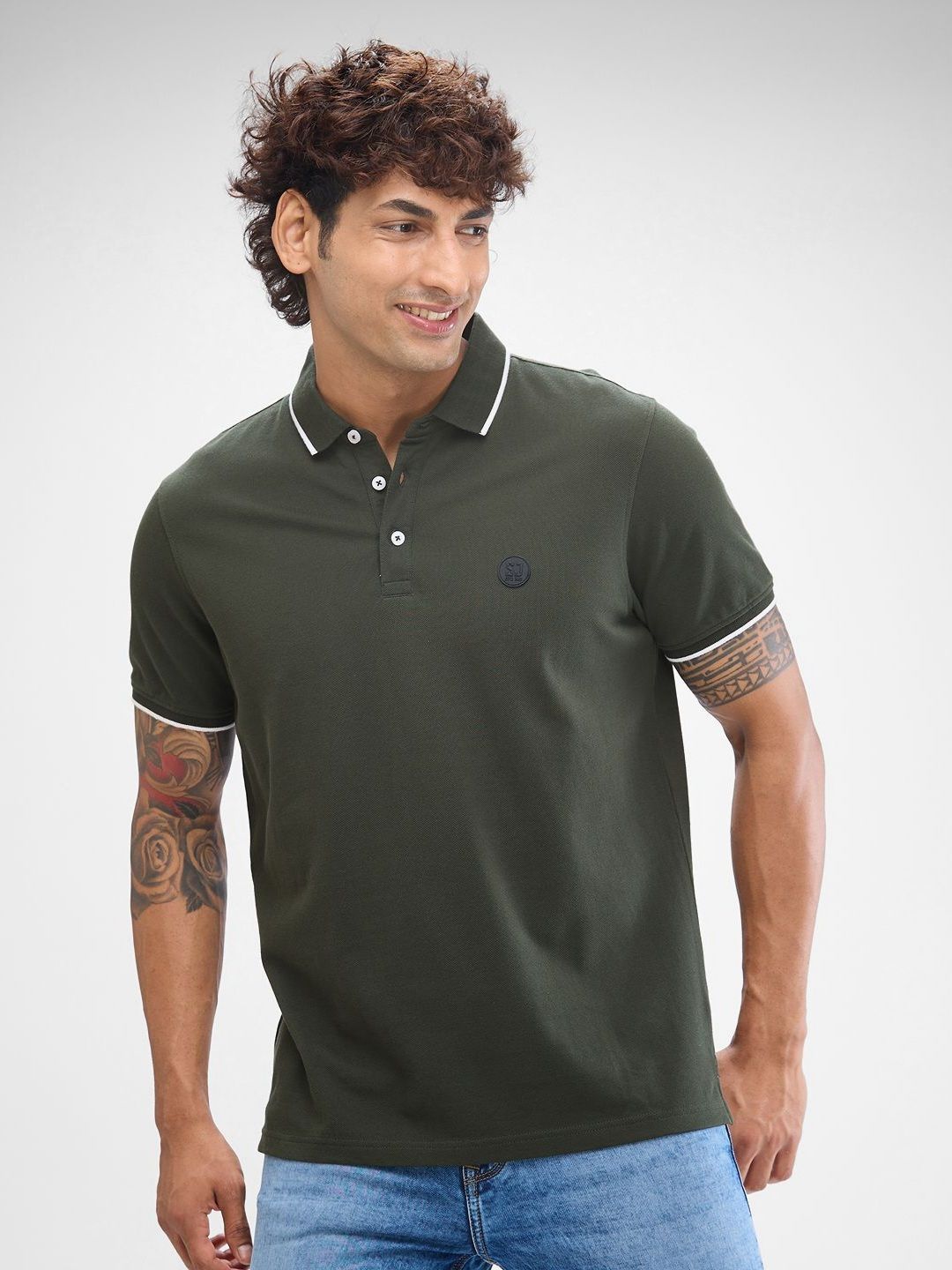 SPYKAR Men Polo Collar Slim Fit T-shirt