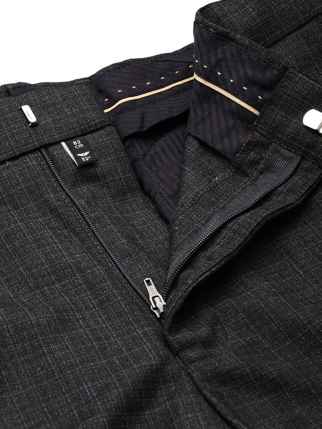 Park Avenue Men Checked Formal Trousers