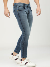 HIGHLANDER Men Blue Tapered Fit Heavy Fade Stretchable Jeans