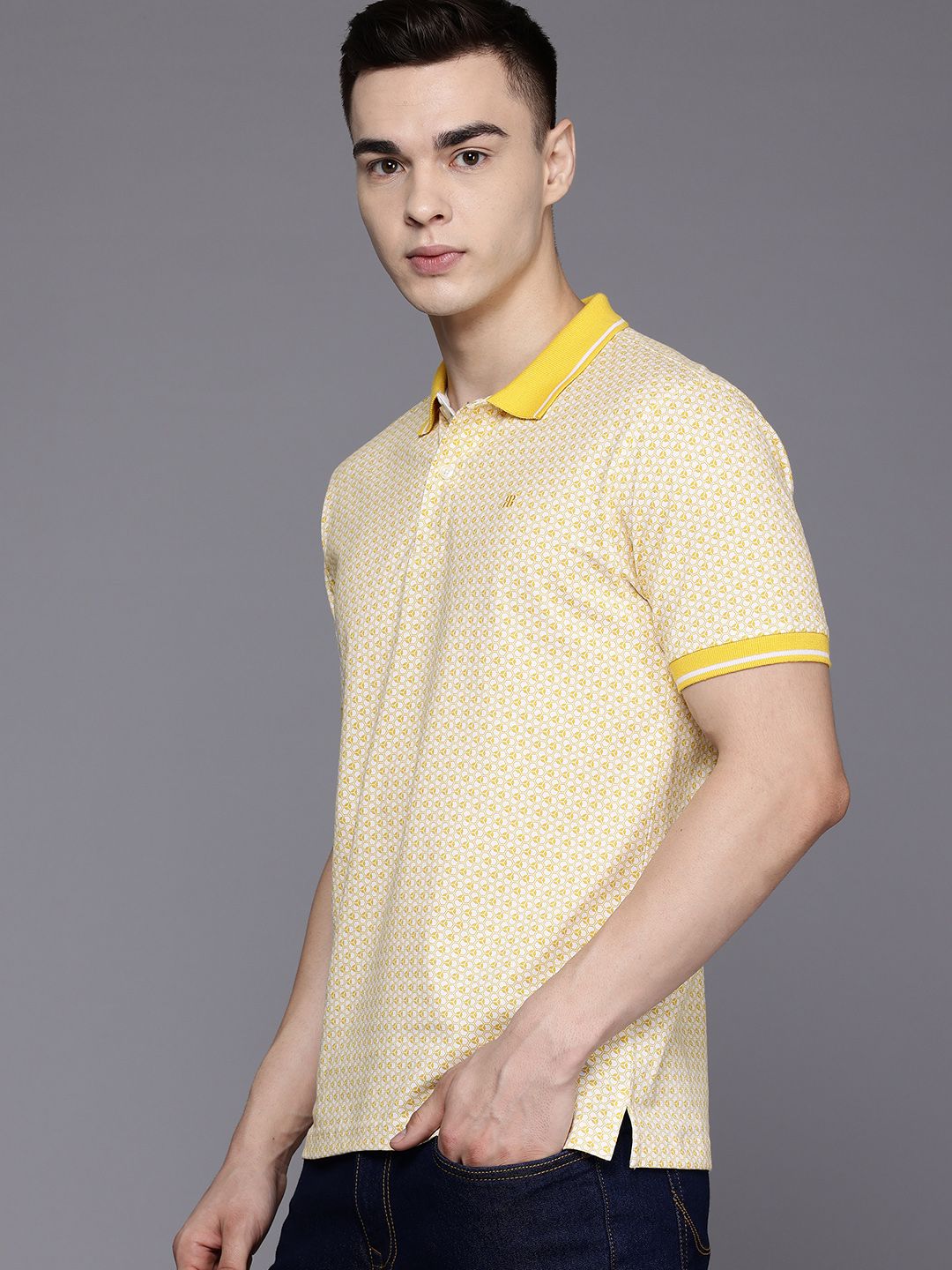 Raymond Printed Polo Collar Pure Cotton T-shirt