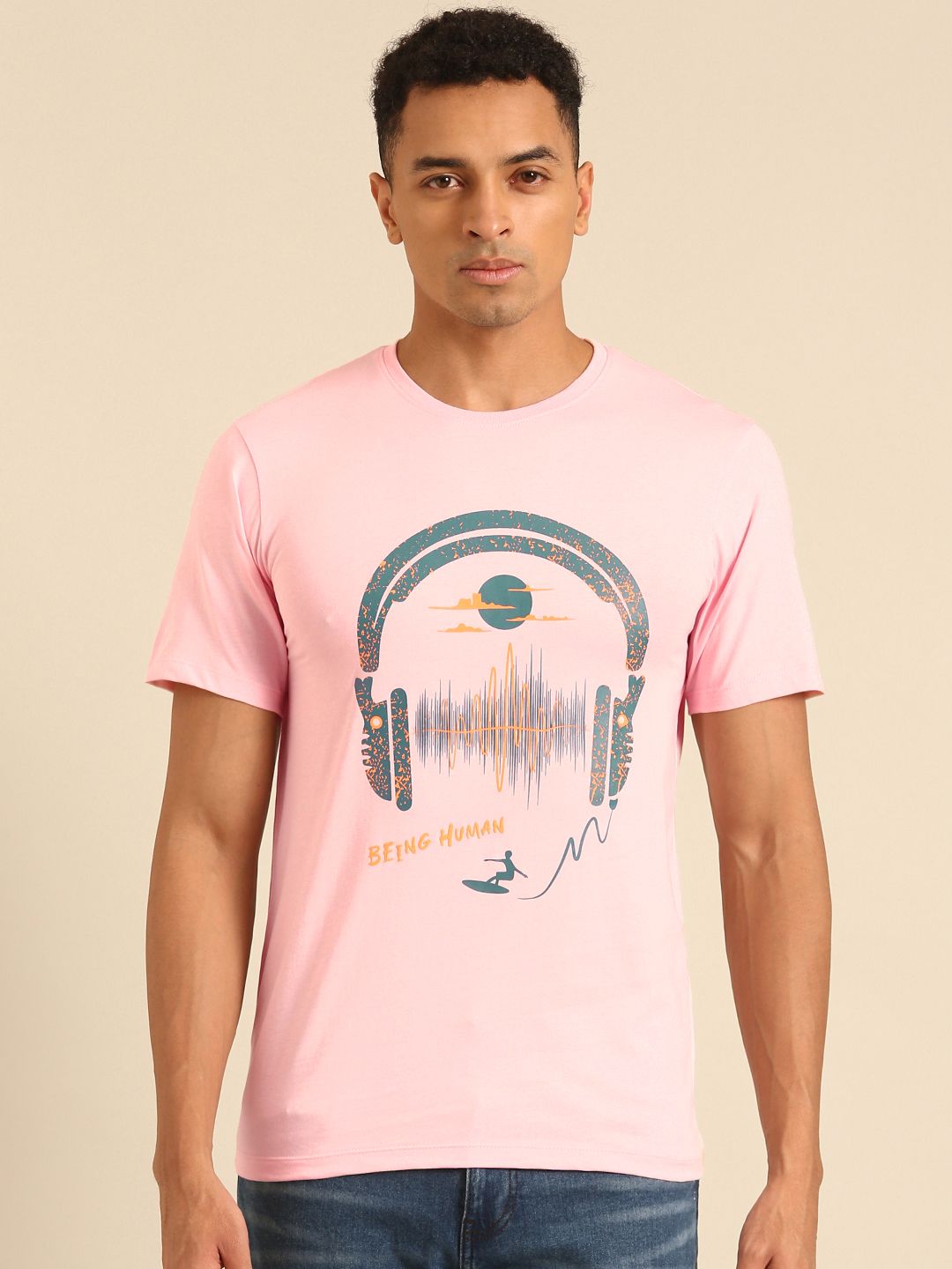 Being Human Printed Pure Cotton T-shirt