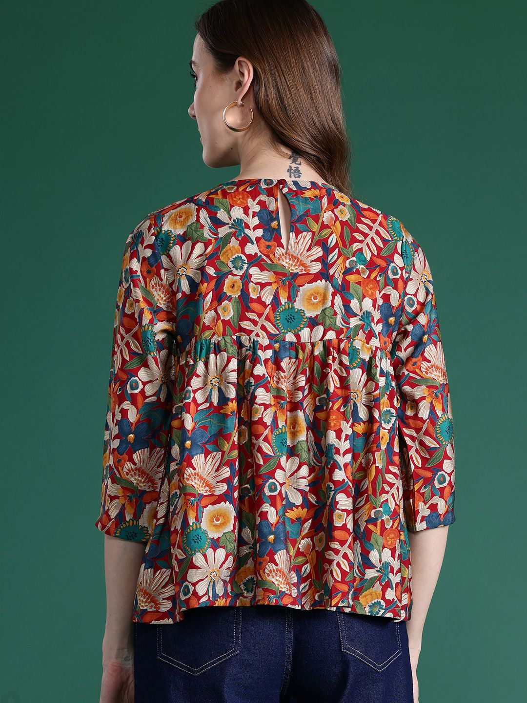 DressBerry Floral Printed A-Line Top