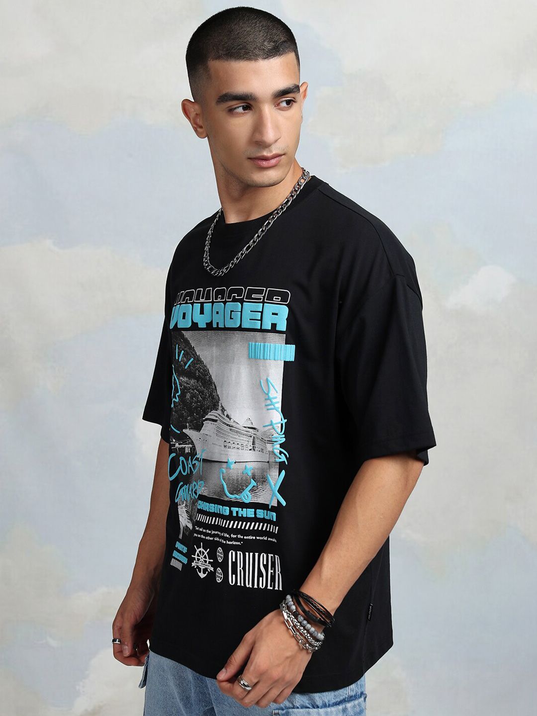HIGHLANDER Printed Oversized Cotton T-shirt