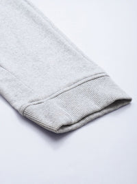 The Indian Garage Co Men Grey & Teal-Green Printed Slim-Fit Joggers