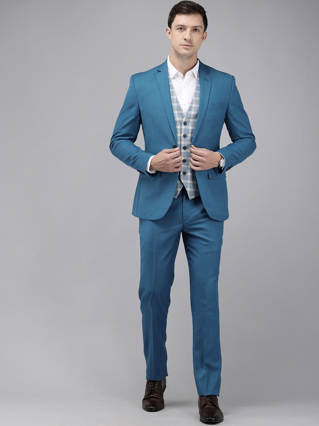 Park Avenue Single Breasted Slim Fit 3 Pieces Formal Suits