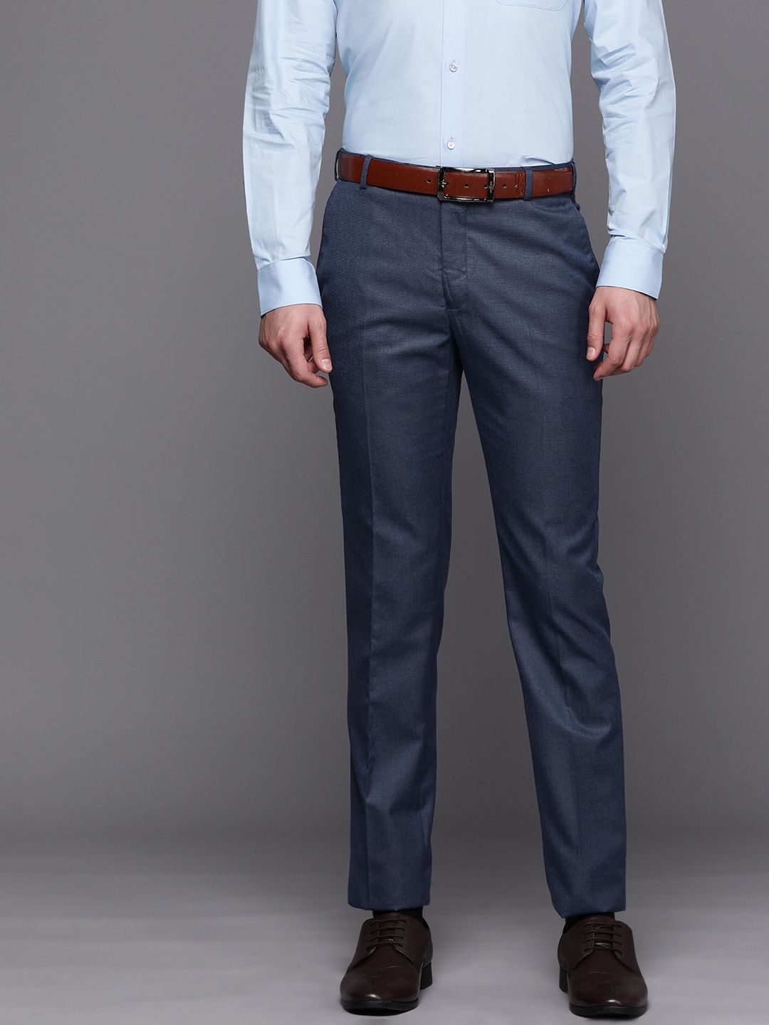 Raymond Men Solid Slim Fit Trousers