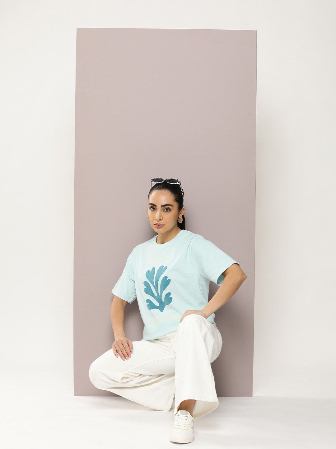 DILLINGER Graphic Printed Embossed Oversized Pure Cotton T-Shirt