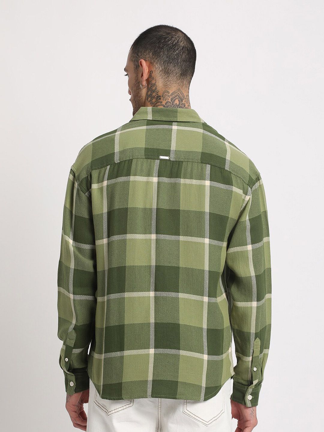 THE BEAR HOUSE Tartan Checked Flannel Casual Pure Cotton Shirt