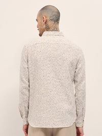 THE BEAR HOUSE Men Slim Fit Abstract Printed Spread Collar Casual Shirt
