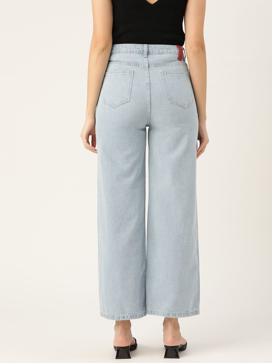 DressBerry Women Blue Flared High-Rise Stretchable Jeans