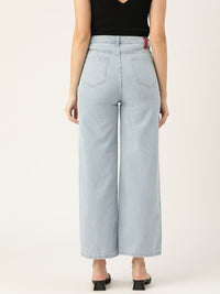 DressBerry Women Blue Flared High-Rise Stretchable Jeans