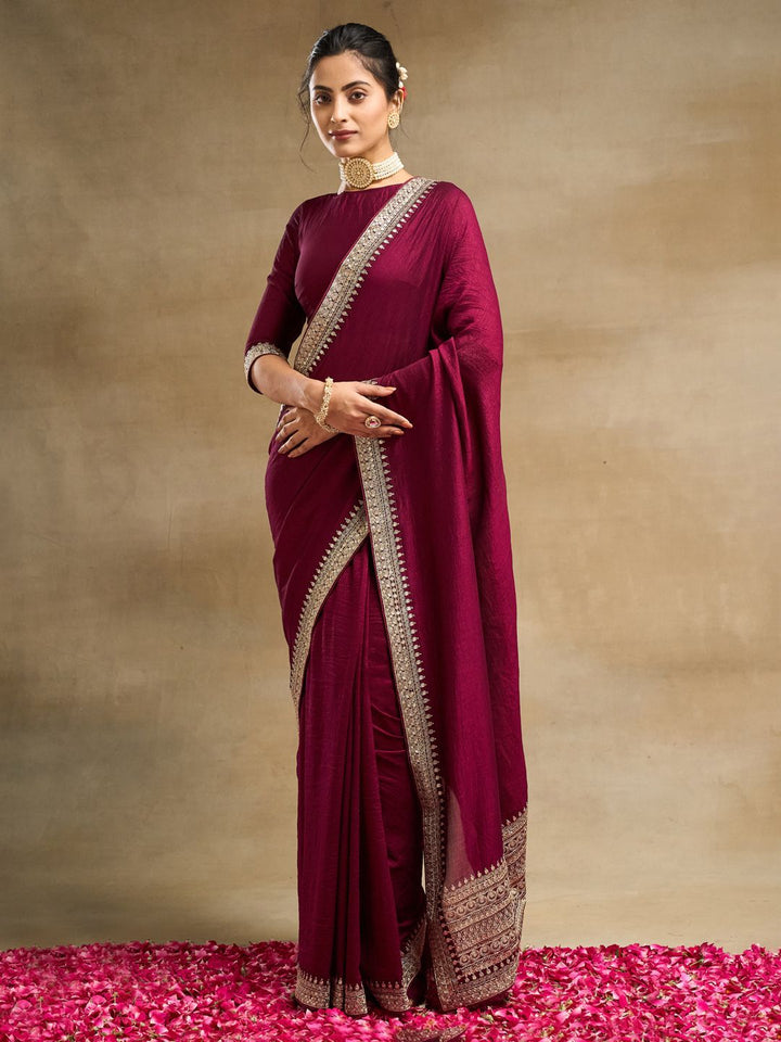 Saree Sutera Tulen Bersulam kasee
